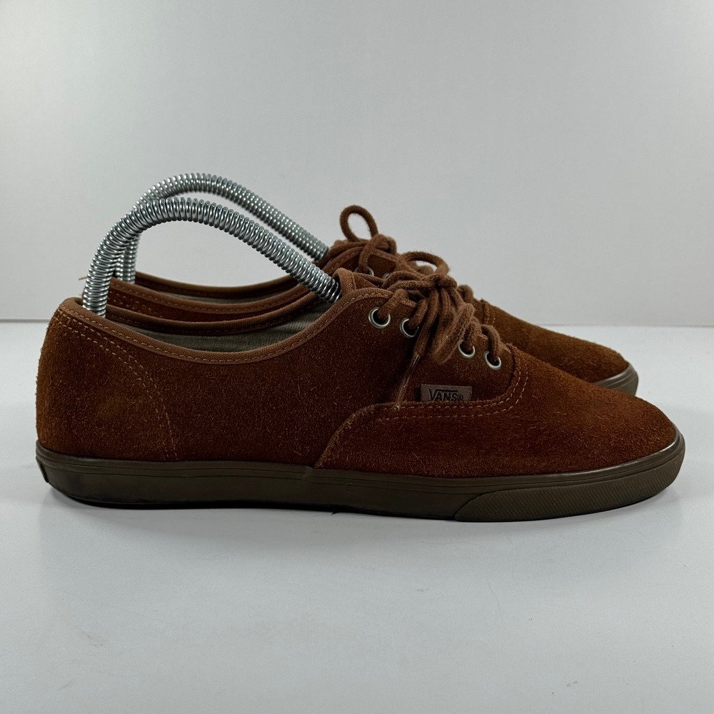 Vans Authentic Lo Pro Brown Suede Low Top Sneakers Mens 6 Womens 7.5 T375